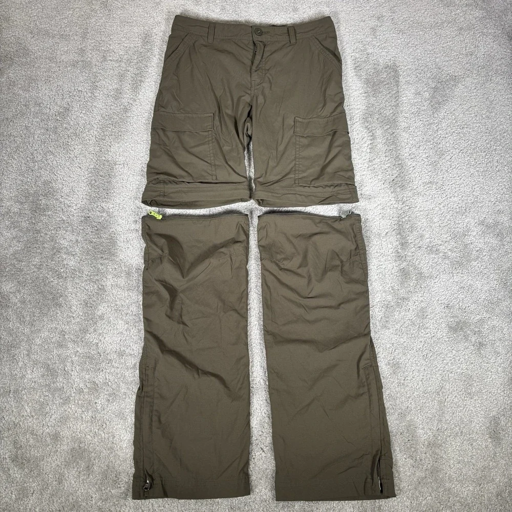 REI Co-op Pants Youth Boys L Green Sahara Convertible Cargo Nylon Stretch Hiking